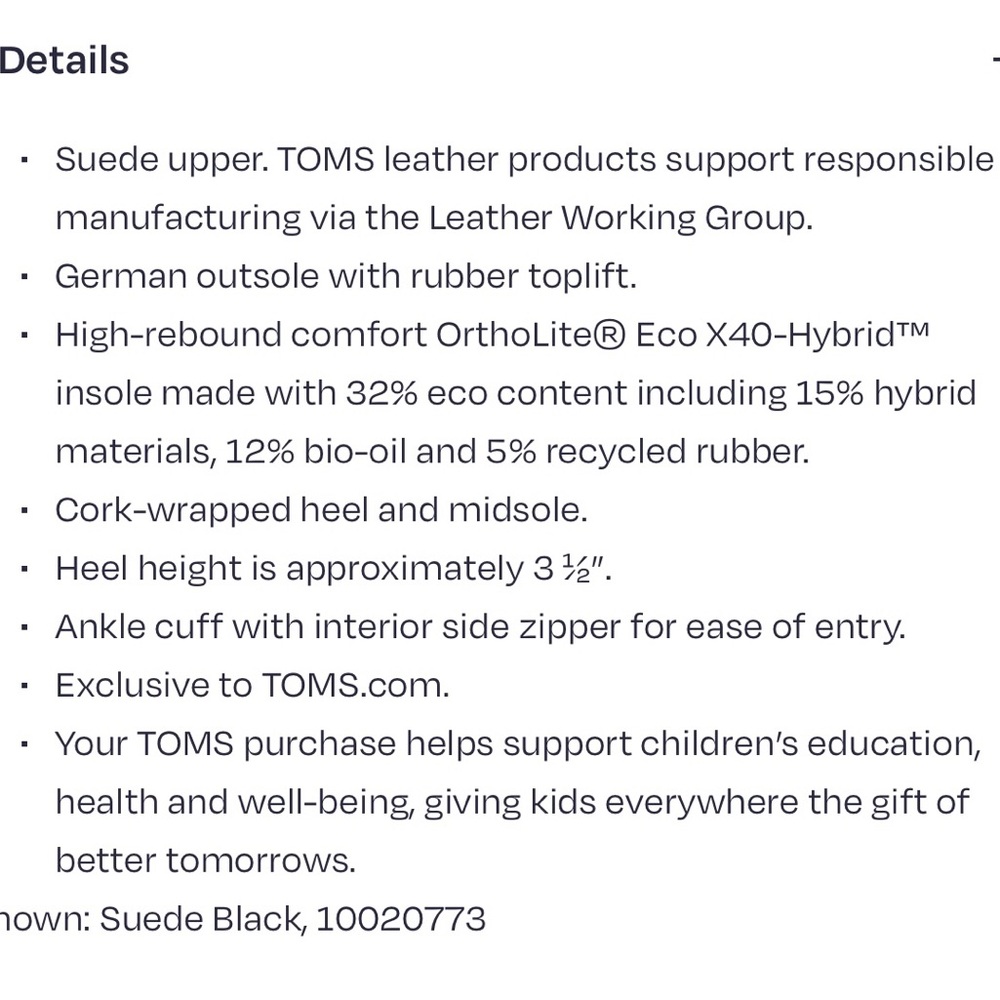 TOMS Majorca Black Suede Platform Cork Sandals - Picture 13 of 13